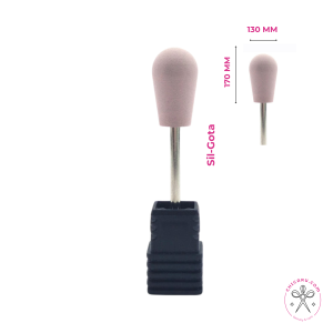 Fresa pulidor de silicona rosa gota invertida 1,3 cm (acabado brillante)