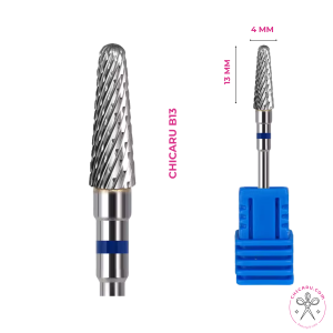 Fresa de carburo CHICARU cono azul Ø 4 mm, L 13 mm