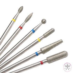 Set de fresas de diamante para cutícula CHICARU para torno, 6 uds