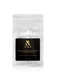 FOX Muestrario Tips de Uñas Almendra Transparente con Anilla 50 Tips