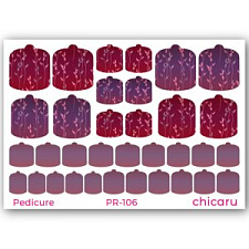 Pegatinas para uñas de PEDICURA Nail wrap 8