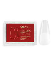 F.O.X Total Gel Tips for Nail Extensions PRESS ON, Ballerina shape, 240 pcs