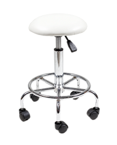 Silla profesional ajustable para manicura y pedicura sin respaldo