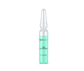 24H HYDRATION AMPOLLA ÁCIDO HIALURÓNICO FEETCALM, hidratación intensiva para piel seca y deshidratada