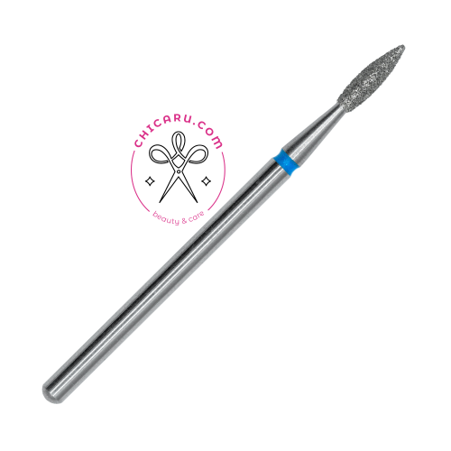 Fresa Chicaru de diamante llama puntiaguda, Azul 2,1 mm