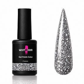 WOMANIKA Esmalte Semipermanente Classic Special - 31 — Glitter Plateado