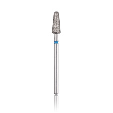 Diamond nail drill bit "rounded drop” blue, L- 12,0 mm., Ø4,5 mm.