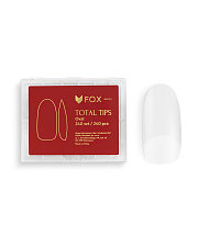 FOX Total Gel Tips for Nail Extensions PRESS ON, Oval shape, 240 pcs