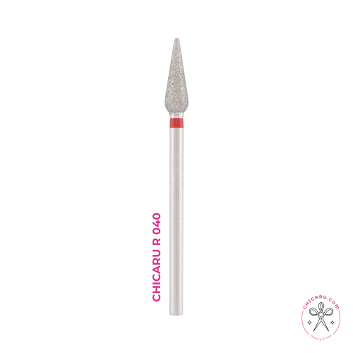 Fresa diamante Pera puntiaguda roja 4 mm / 12 mm CHICARU
