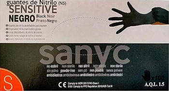 Guantes de nitrilo, Negro (100 pcs)