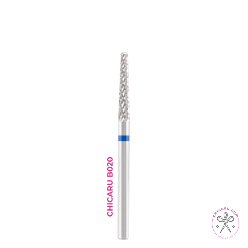 Fresa cónica de cono fino 2,5 mm azul