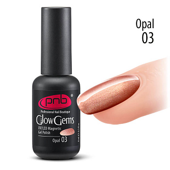 UV/LED Magnetic Gel Polish, Glow Gems, 03  PNB