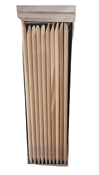 Palito de naranjo STALEKS PRO para manicura, madera 150 mm (10 unid.)