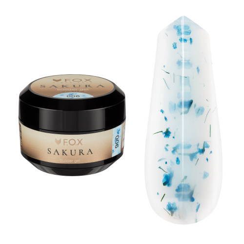 FOX Sakura Builder Gel 006 — gel constructor con flores secas 15 ml