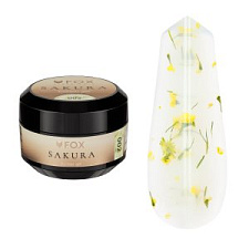 FOX Sakura Builder Gel 002 — builder gel with dried flowers