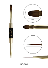 FOX Nail Art Double Brush 008