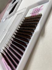 Eyelashes Lash Academy L-Curl Mix Coffee, Thickness - 0.07
