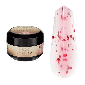 FOX Sakura Builder Gel 005 — gel constructor con flores secas