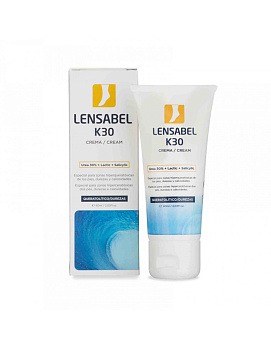 LENSABEL K30 CREMA DUREZAS 60Ml, Crema reparadora para el tratamiento de callos con 30% de urea