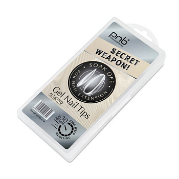 PNB Tips de gel Soak off - Almond, 240 un/ pack