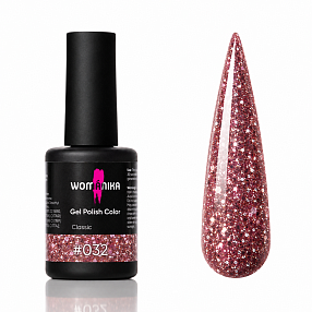 WOMANIKA Esmalte Semipermanente Classic Special - 32 — Glitter Oro Rosa