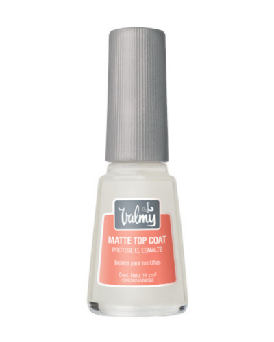 Valmy Matte Top Coat — acabado mate para esmalte de uñas 14 ml