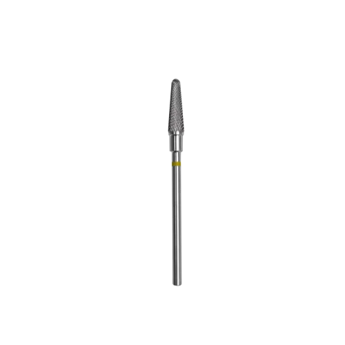 Fresa Staleks de carburo CONO TRUNCADO 4 mm de diámetro, parte de trabajo 13 mm, amarilla